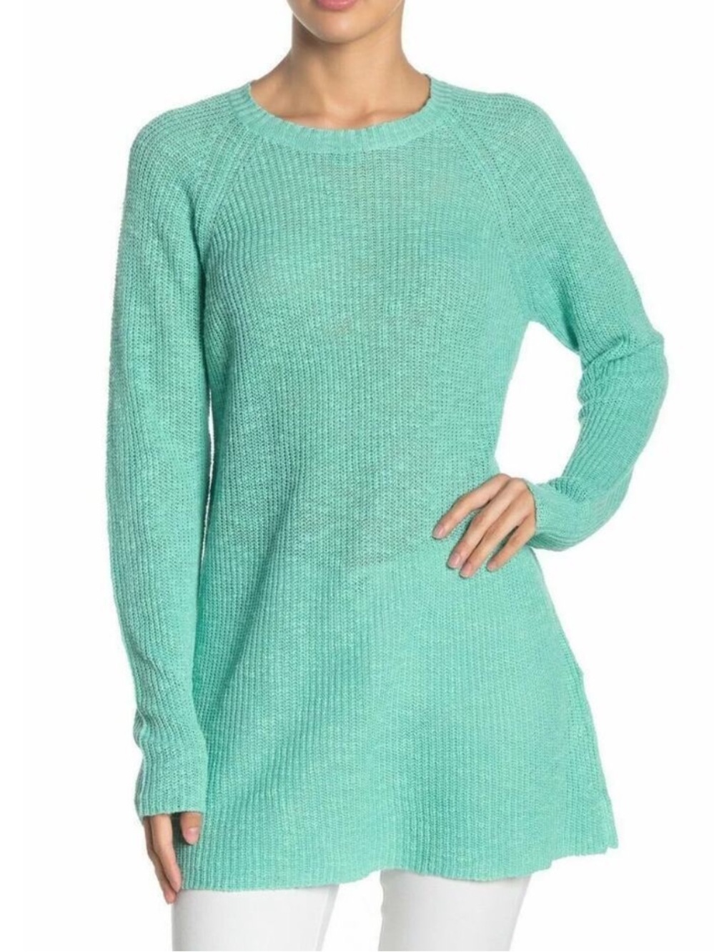 Eileen Fisher | Organic Linen Seafoam Tunic Sweater